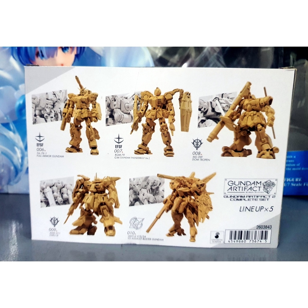 Mô hình nhựa Gundam Artifact 2 VOL 02 bộ 5 con V2AB / Zaku III / Dom / GM RGM79 / FA-78-1 armor