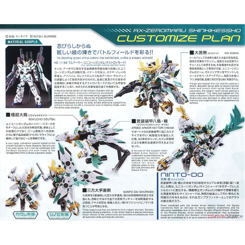 Mô hình lắp ráp SD BD RX Zeromaru Sinkikessyo SDBD gundam bandai