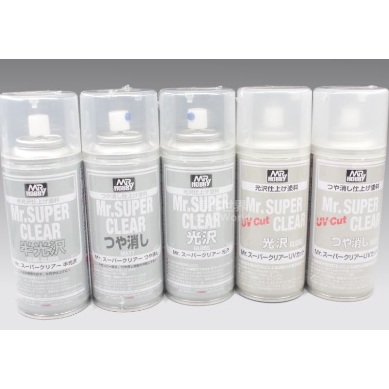Chai xịt phủ bảo vệ mô hình Topcoat Mr.hobby B501 B502 B503 Super Clear Semi Gloss Matt Flat