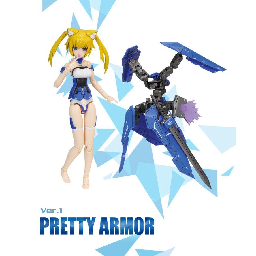 Mô hình lắp ghép Pretty Armor Girl ver 01 Blue - PA model
