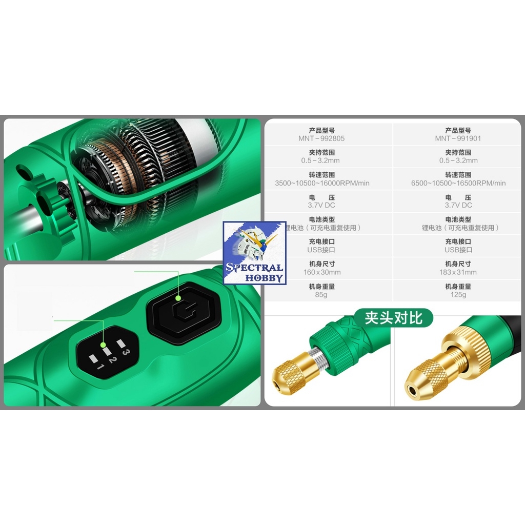 Máy khoan mài cầm tay không dây mini DEGUQMNT Rechargeable Wireless Lithium Electric Grinding MNT992805