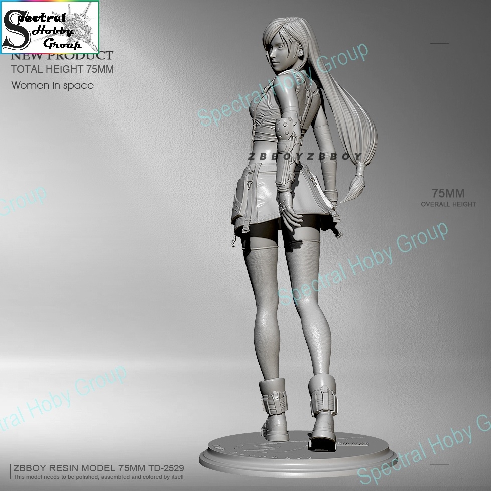 Mô hình nhựa Resin 75mm Tifa final fantasy ff7 TD2529