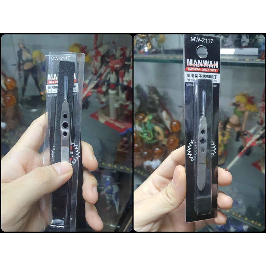 Dụng cụ nhíp gắp gundam tool mô hình - nhíp ngược cong dẹt nhọn manwah ustar các loại