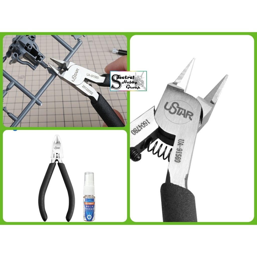 Kìm cắt mô hình USTAR kèm bộ nhám mịn UA91560 UA91570 Ultra Thin Blade Nipper
