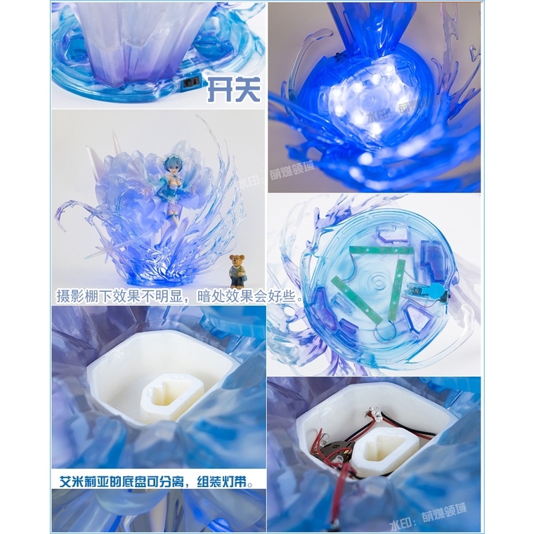 Mô hình tĩnh Figure 1/7 Crystal EMILIA Re:Zero with led light 36cm HIGH QUALITY - XINHAO