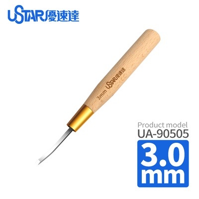 Dụng cụ chisel USTAR đẩy gọt ghẻ xóa chi tiết lưỡi bằng details flat blade push knife