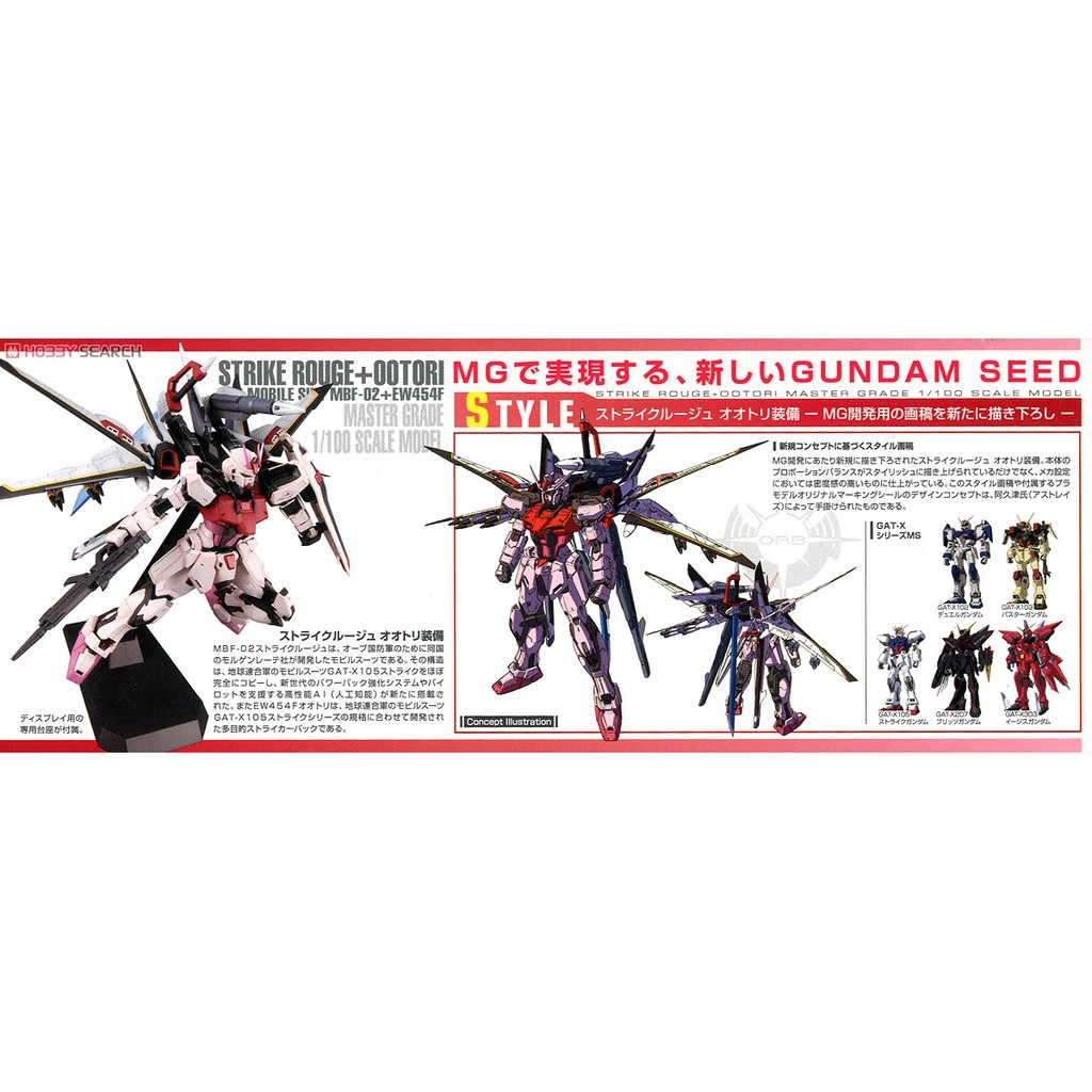 Mô hình lắp ráp MG 1/100 Gundam Strike Rouge Otori Equipment Ver RM bandai