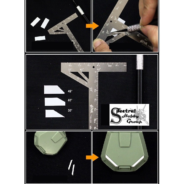 Dụng cụ hỗ trợ kẻ tạo line - thước góc MS004 MS005 Tool hobby