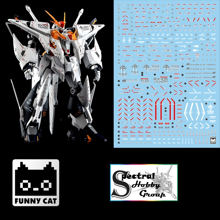 Decal nước dán mô hình HG RX104 RX105 FF PENELOPE Xi Gundam Water Sticker