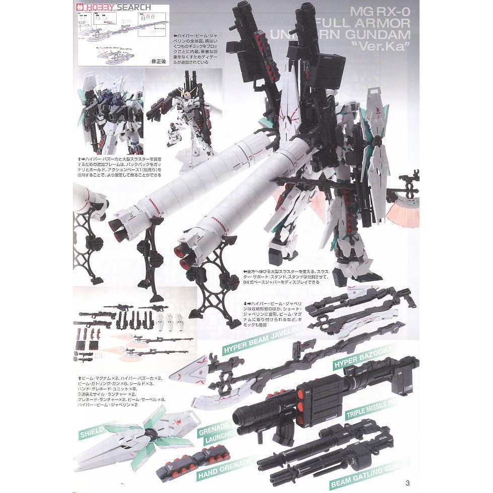 Mô hình lắp ráp MG 1/100 RX-0 Full Armor Unicorn Gundam Ver.Ka RX0 Bandai