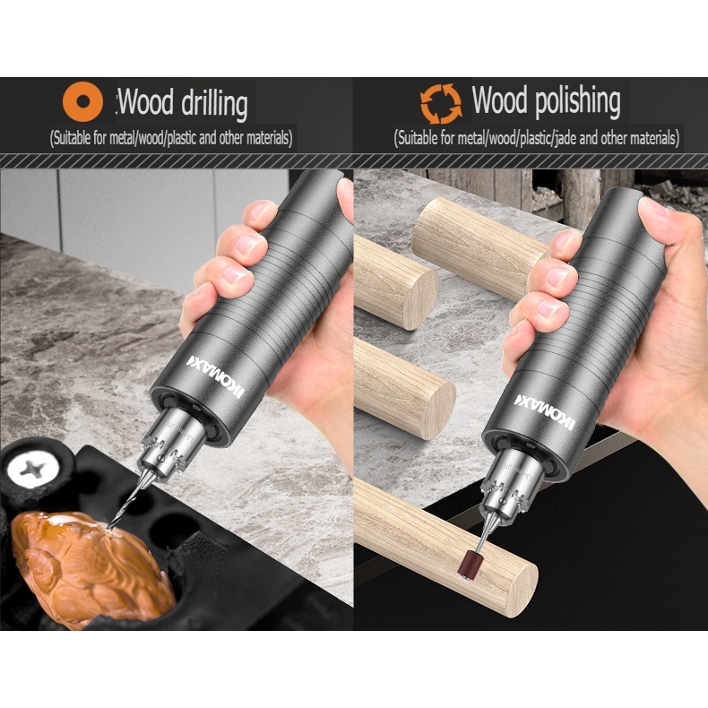 Dụng cụ KOMAX máy khoan mài cầm tay mini 12v / Rechargeable Electric mill small handheld polishing drill