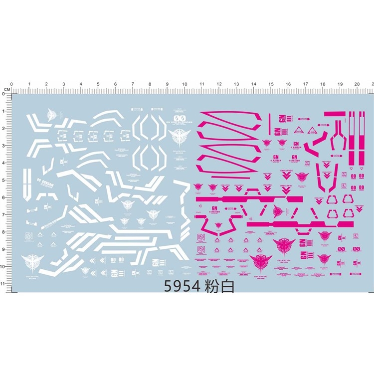 Decal nước dán mô hình Gundam XN 00 Raiser 7s Seven sword 00R 007S MB MG RG HG Water sticker