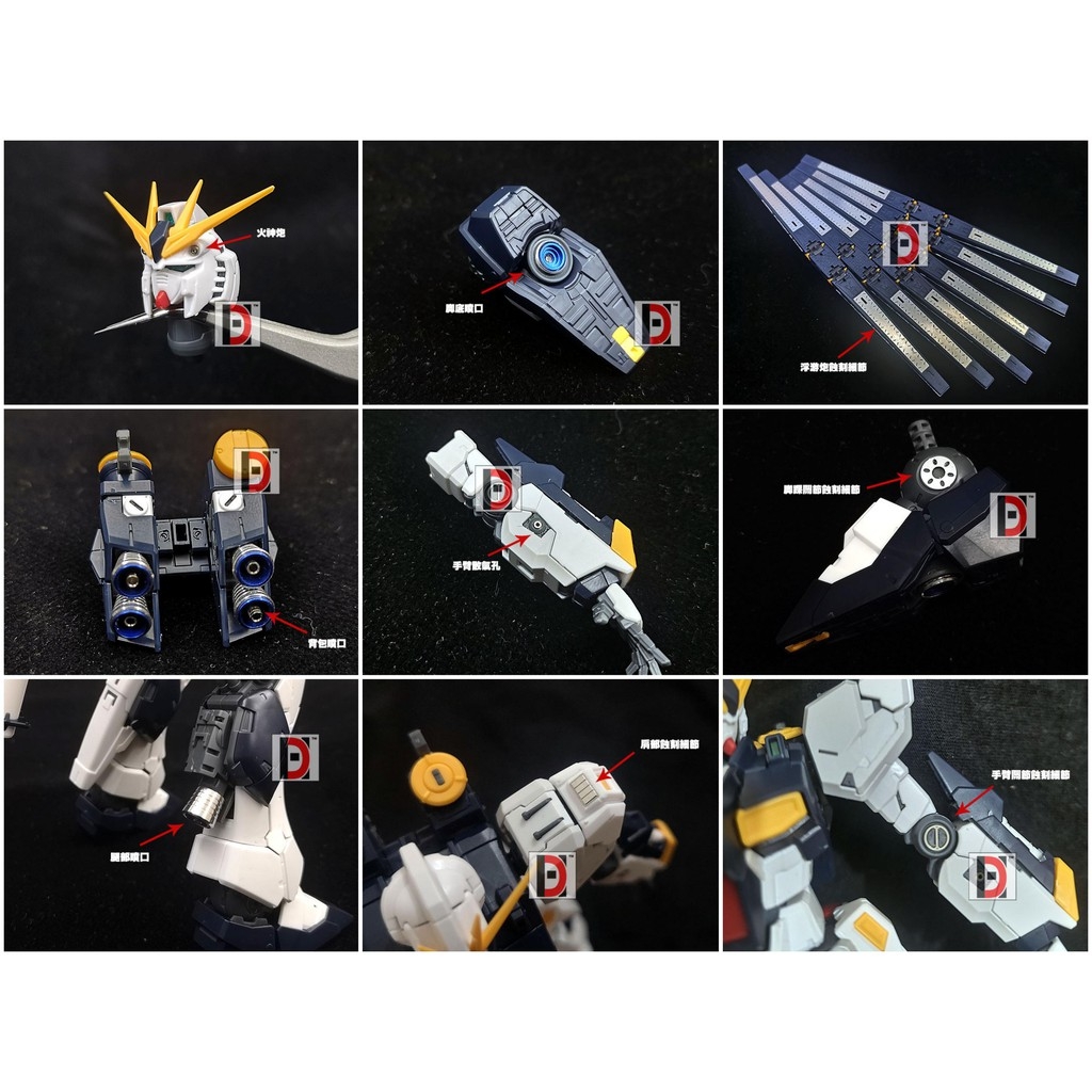 Độ mô hình gundam FULL SET METAL PART cho RG Sazabi Nu Unicorn Banshee Crossbone