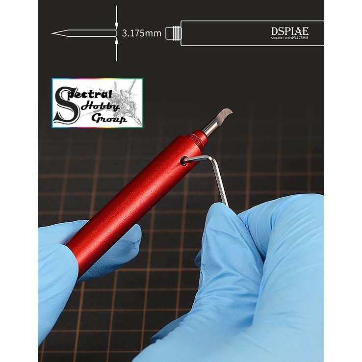 Dụng cụ mô hình Dspiae AT-EH Cán giữ mũi chisel khoan đa năng Metal holder handle