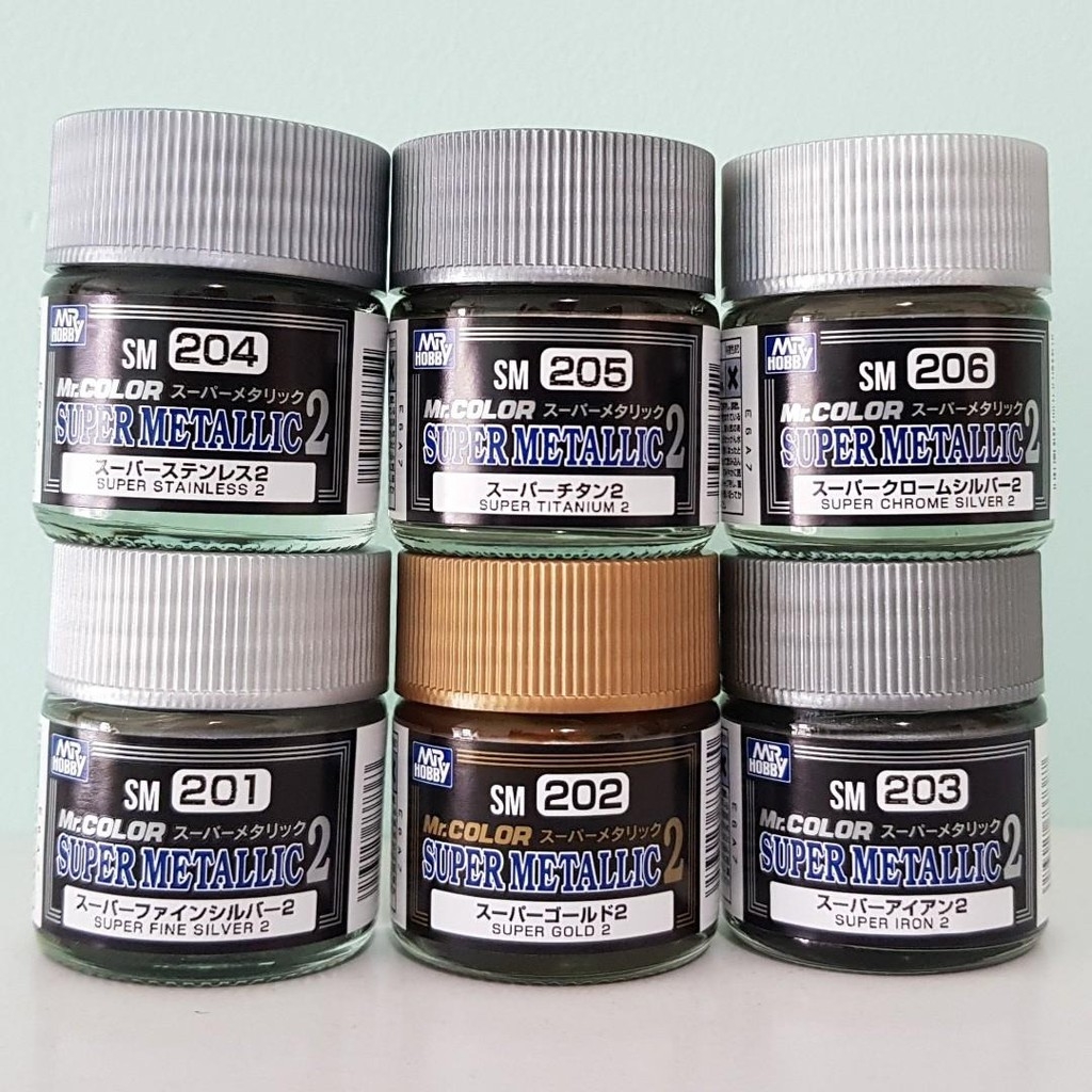 Sơn mô hình Mr.hobby color Super Metallic 2 lacquer series SM 201 202 203 204 205 206