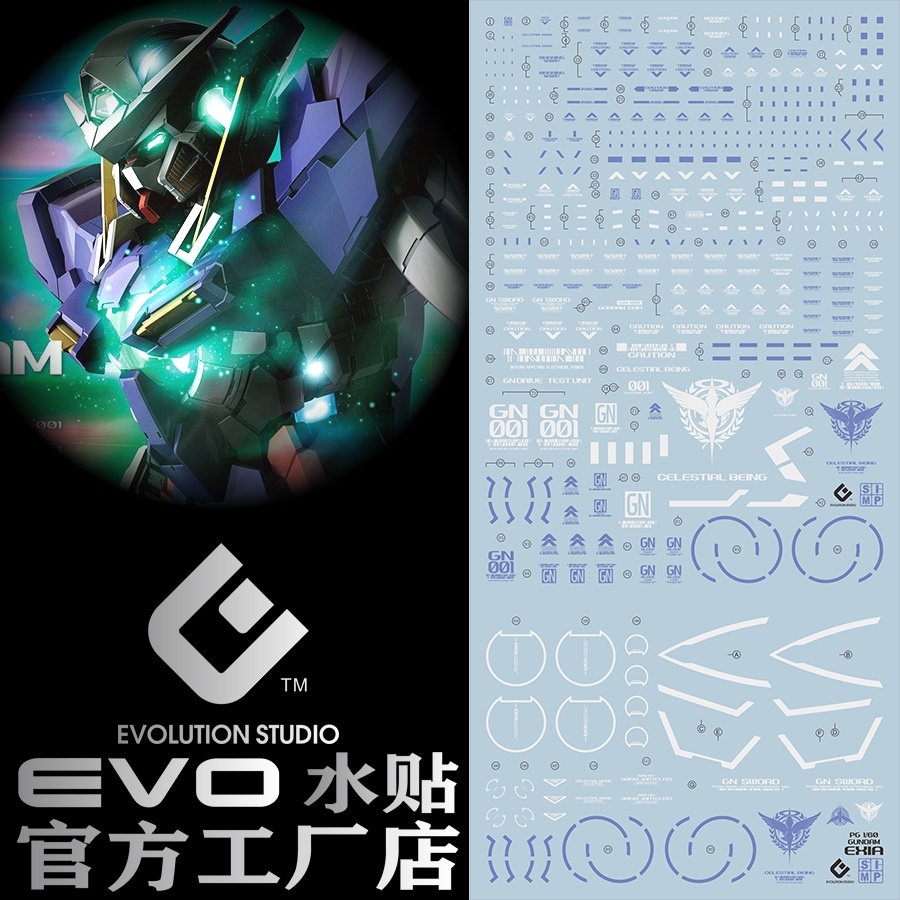 Decal nước dán mô hình PG Exia 00 Raiser 007s Avalanche các loại  Water sticker