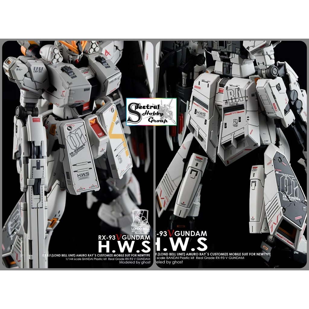 Decal nước dán mô hình RG HG NU RX93 HWS Water sticker