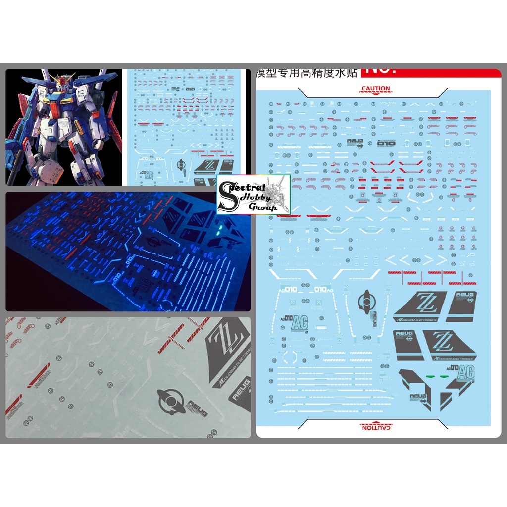 Decal nước dán mô hình MG Gundam ZZ FAZZ Double Zeta các loại - Water Sticker