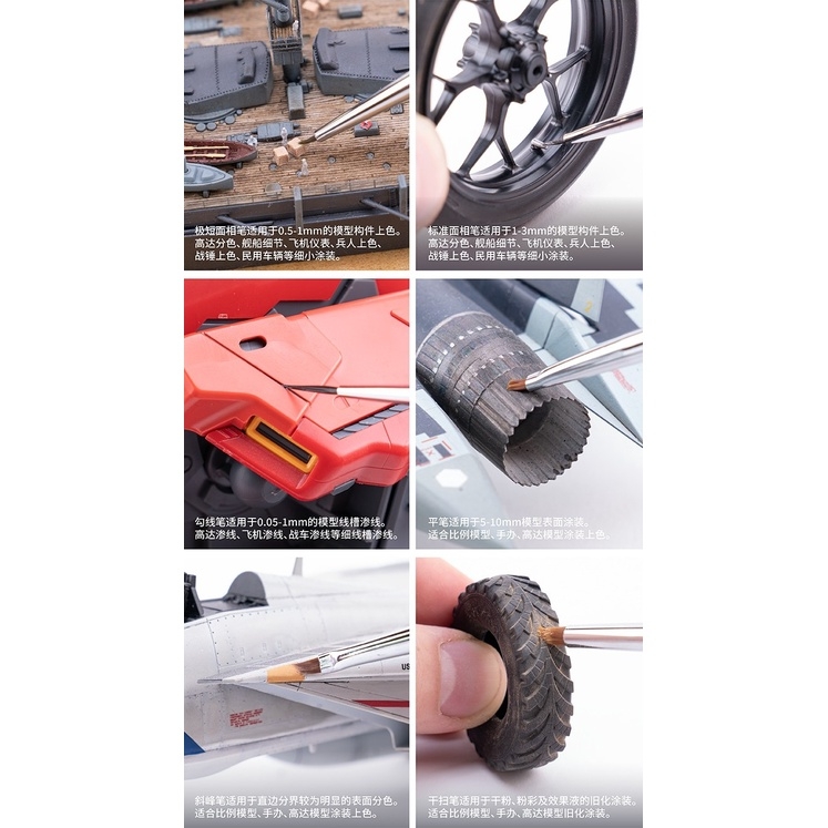 Bút cọ vẽ sơn mô hình hand pen draw brush paint Galaxy model