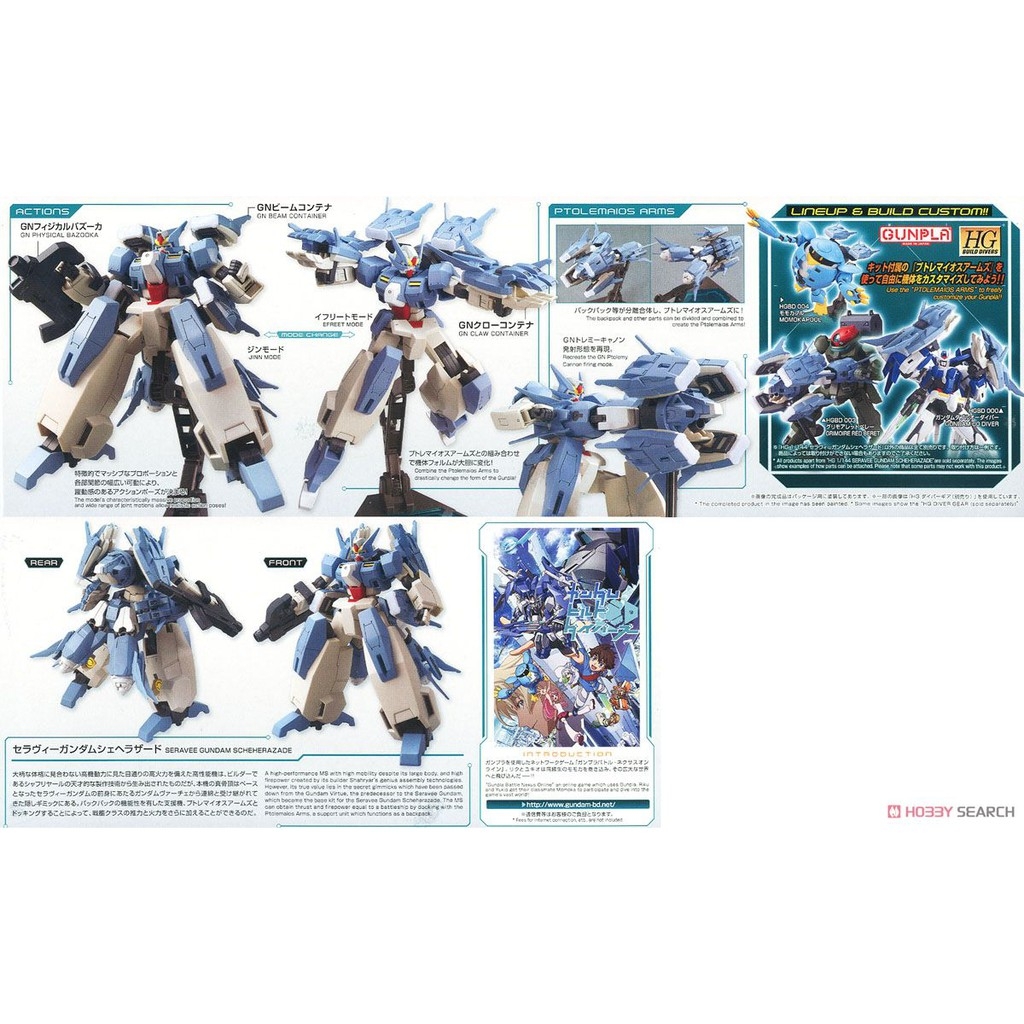 Mô hình lắp ghép HG 1/144 Seravee Gundam Scheherazade hgbd bandai