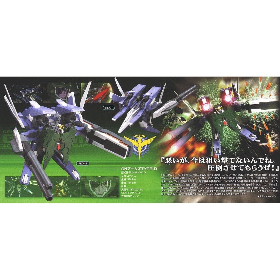 Mô hình lắp ráp HG 1/144 GN Arms Type D + Gundam Dynames DABAN