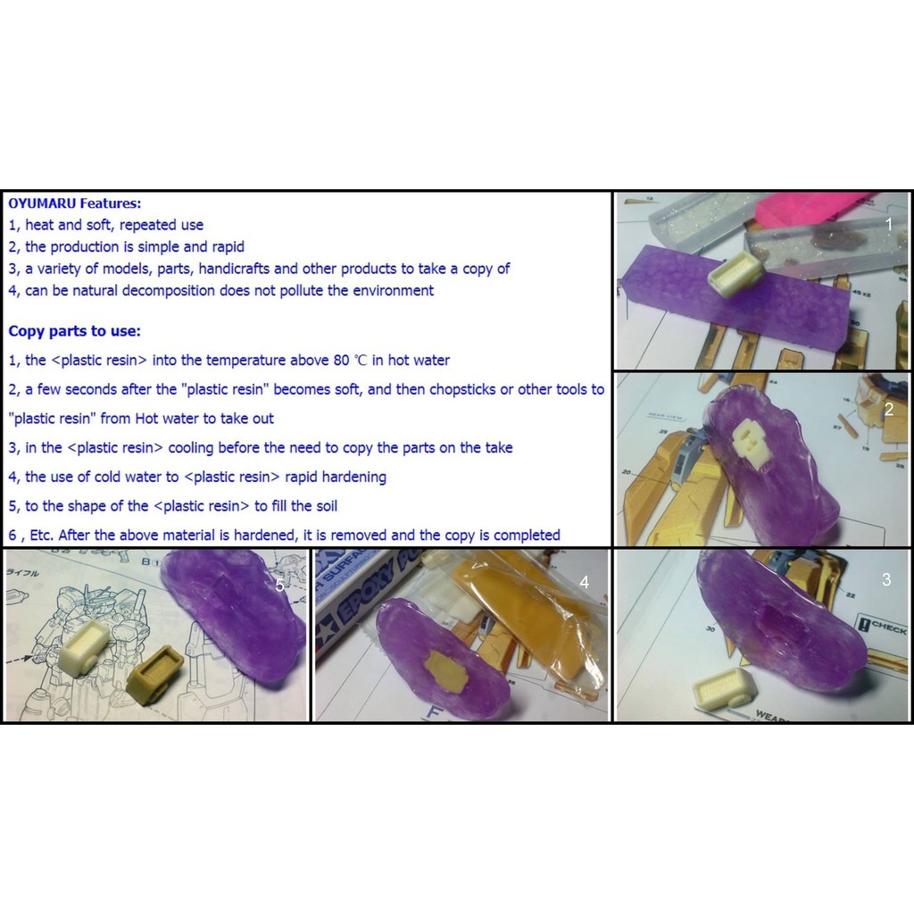 Nhựa dẻo đúc part tạo khuôn mô hình OYUMARU Molding Stick