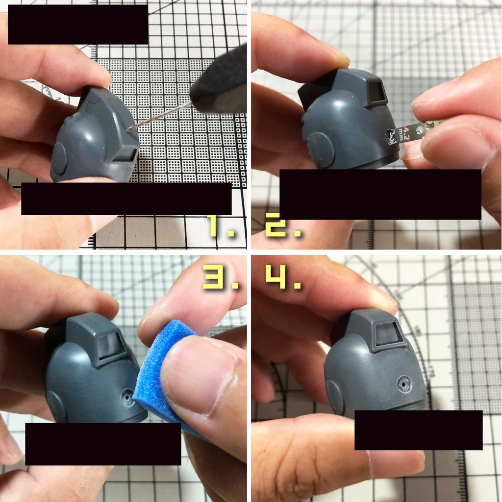 Dụng cụ mô hình ALEXEN HD AJ0049 mũi khoan bằng flat tròn Bottom pin drill