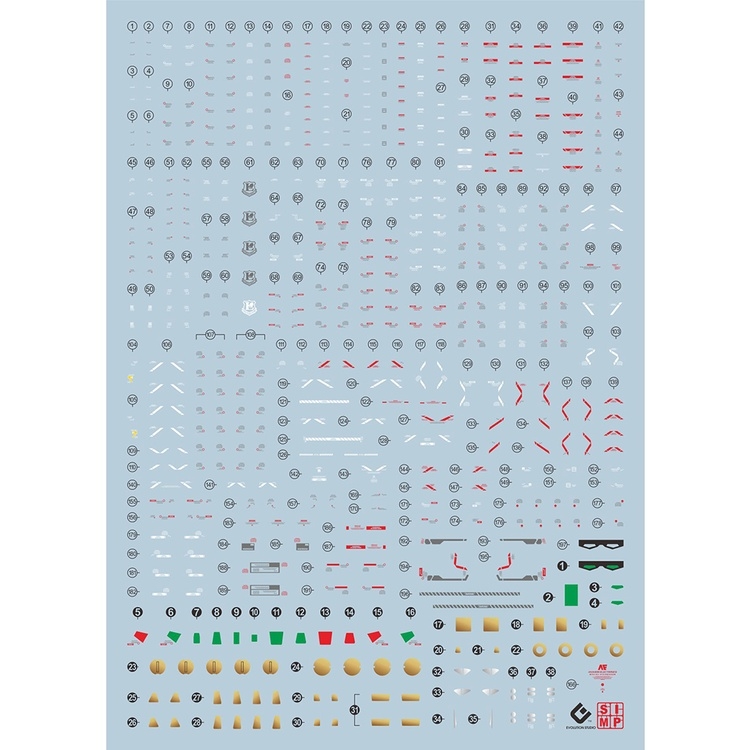 Decal nước dán mô hình RG NU RX93 RX-93FF water sticker các loại