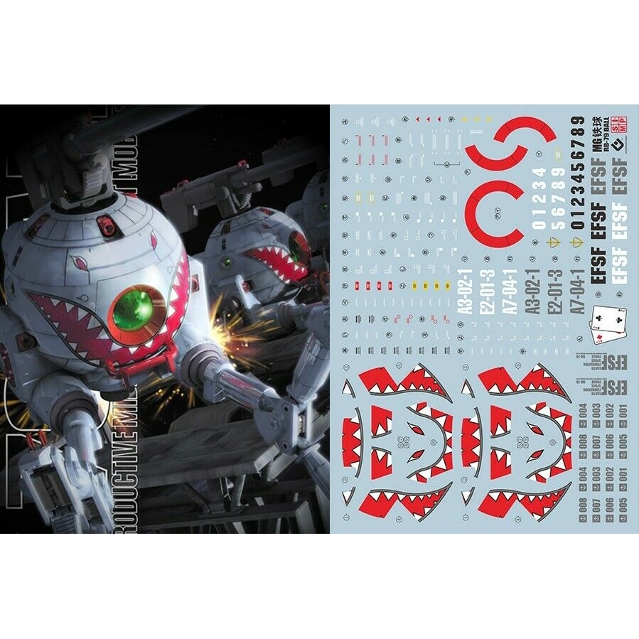 Decal nước dán mô hình MG RB79 Ball RB-79 các loại - Water sticker