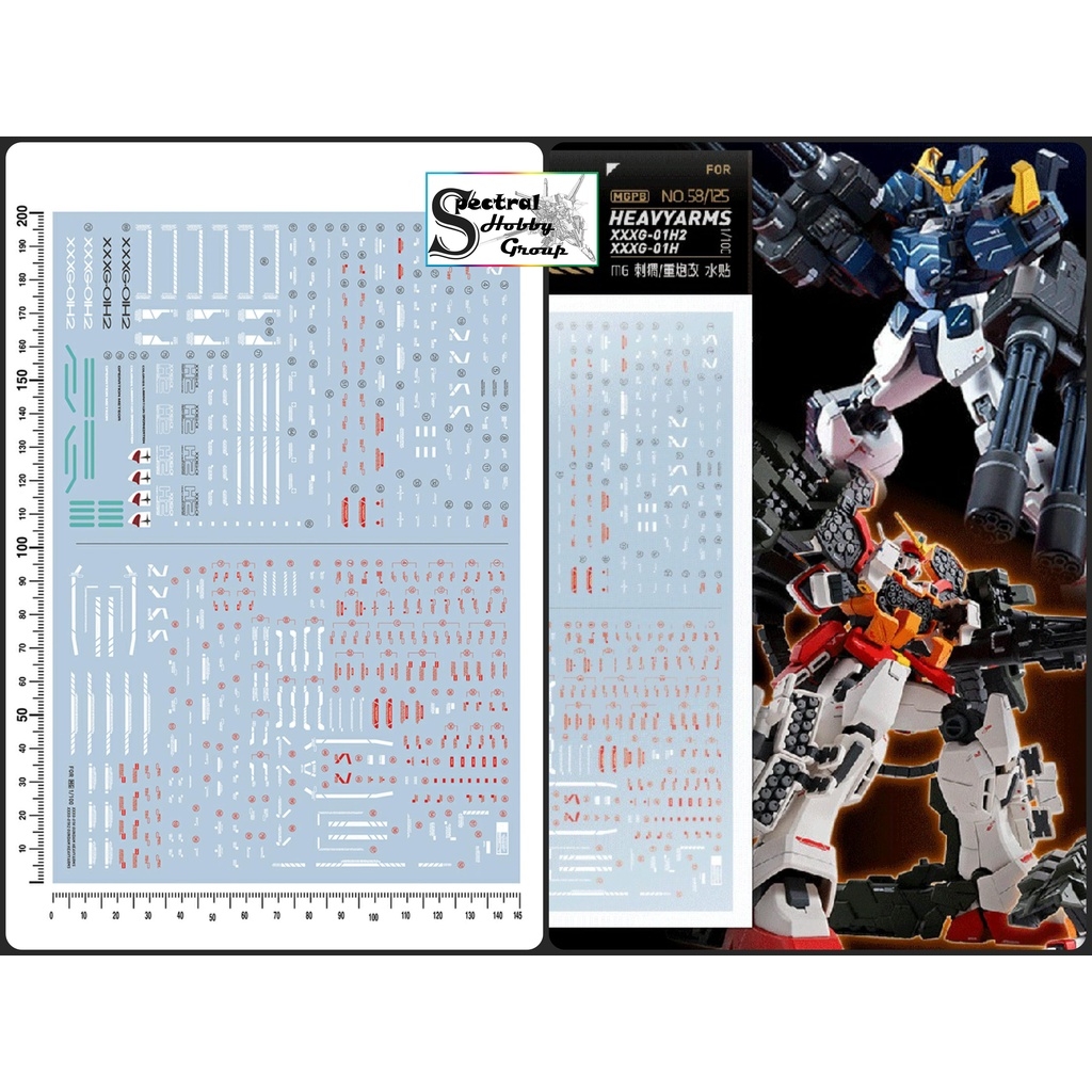 Decal nước dán mô hình wing series Shenlong Nataku Sandrock Deathscythe Heavy Arms Igel MG HG Water sticker