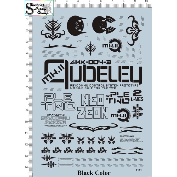 Decal nước dán mô hình gundam MG HG Qubeley Haman Karn Water sticker các loại