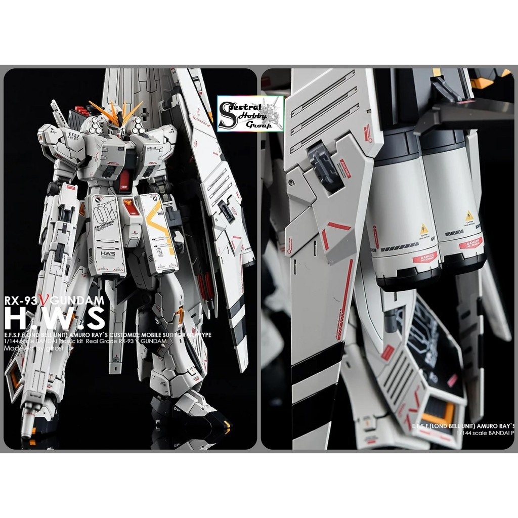 Decal nước dán mô hình RG HG NU RX93 HWS Water sticker