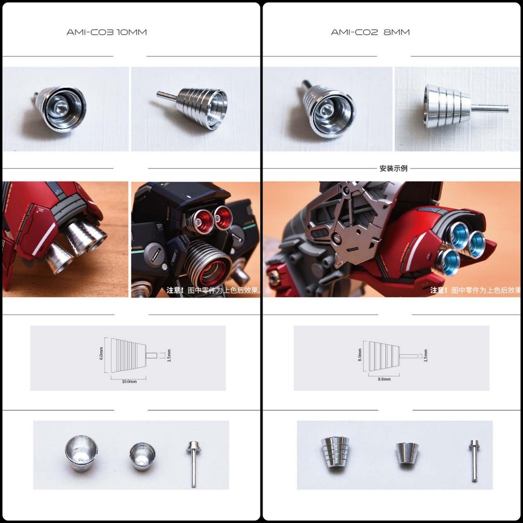 Mô hình Custom Metal Part cho MG 1/100 Sazabi - Anchoret Infinity Dimension