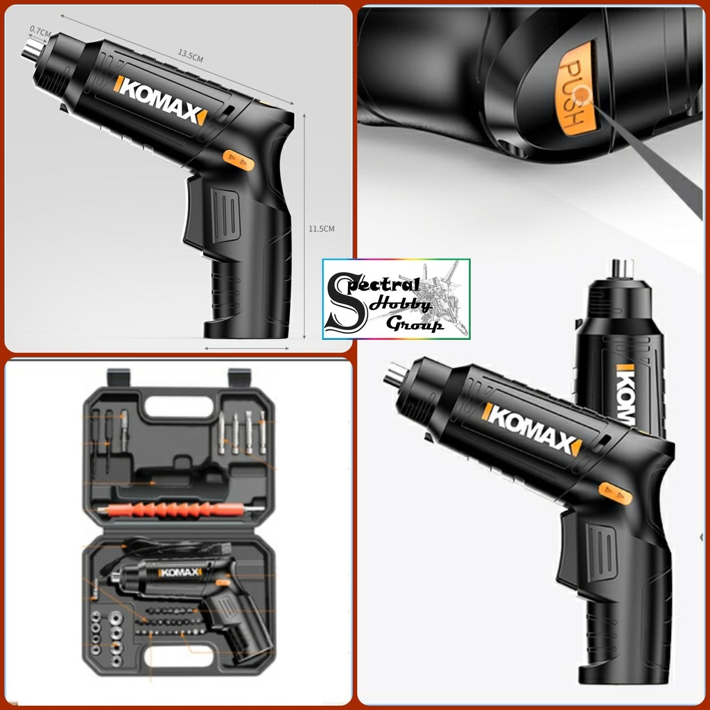 Máy khoan bắt vặn vít đa năng cầm tay 4.2V Electric screwdriver rechargeable mini hand drill Komax