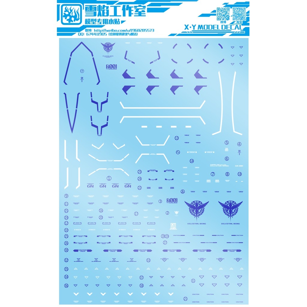Decal nước dán mô hình EXIA MG RG HG Avalanche Gundam decal base các loại Water sticker