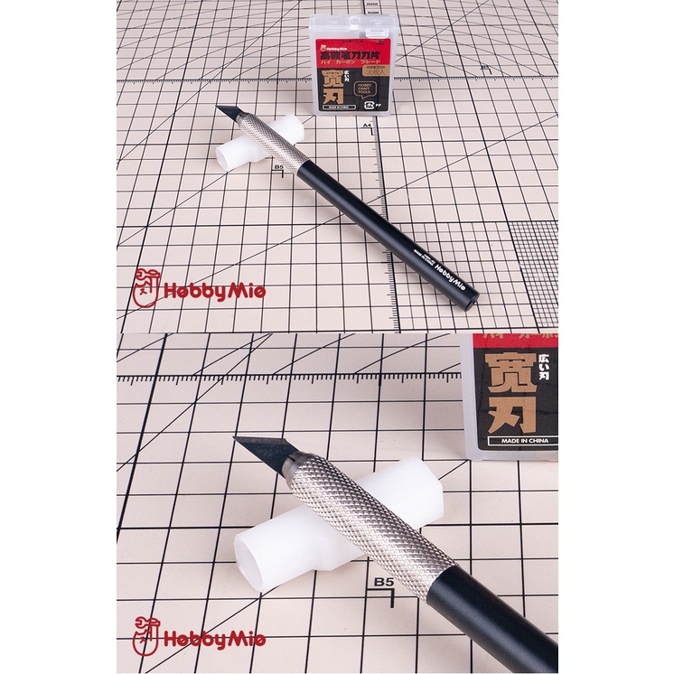 Dụng cụ mô hình Hobby MIO Cán + lưỡi dao kỹ thuật HMK 01 03 Metal Pen Knife Narrow Blade Set