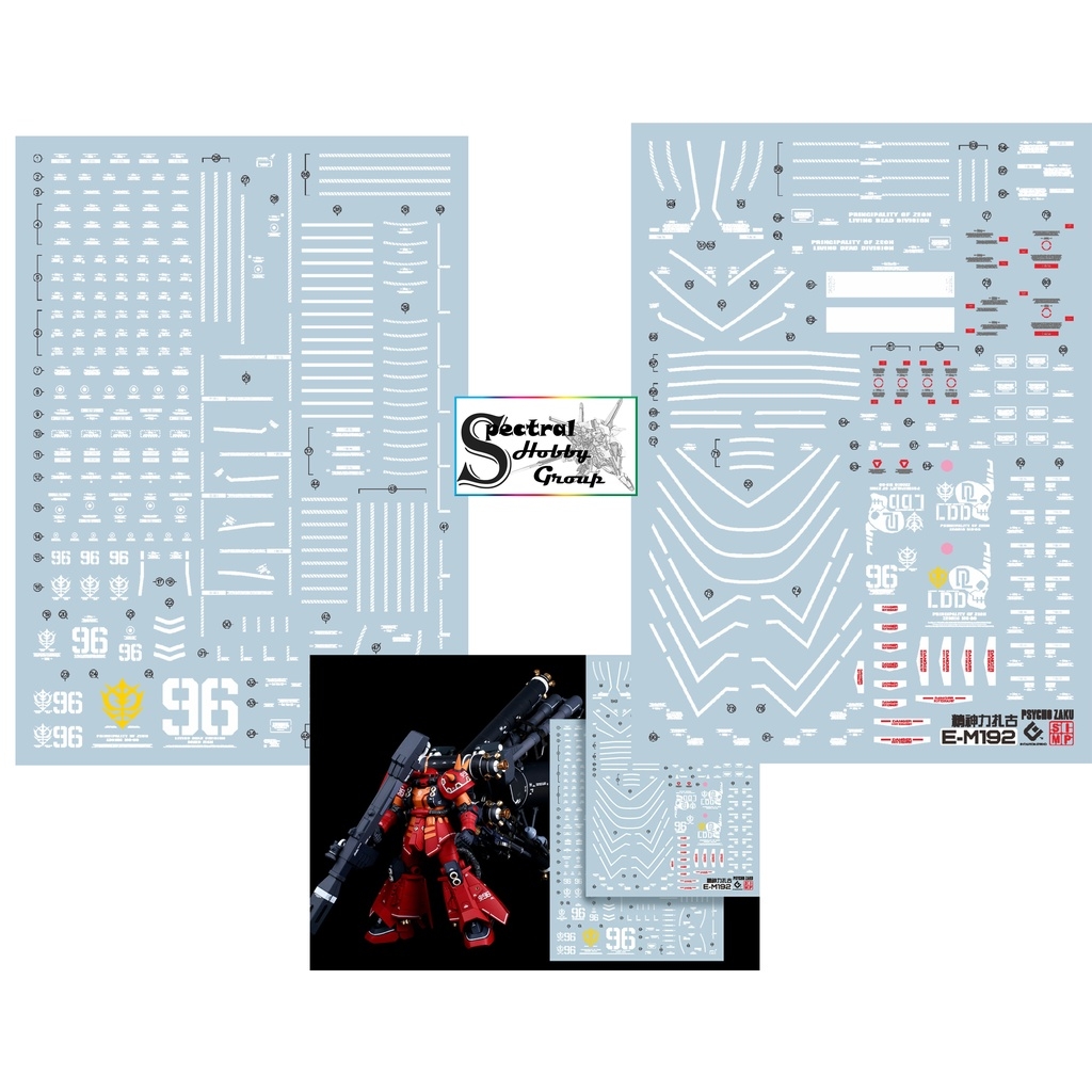 Decal nước dán mô hình Zaku II | Zaku Thunderbolt MG HG GTO các loại Water sticker