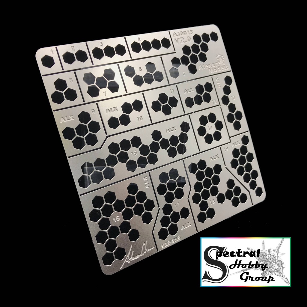 Dụng cụ mô hình Alexen metal masking plate Camo Camouflage AJ0015 AJ0032 template