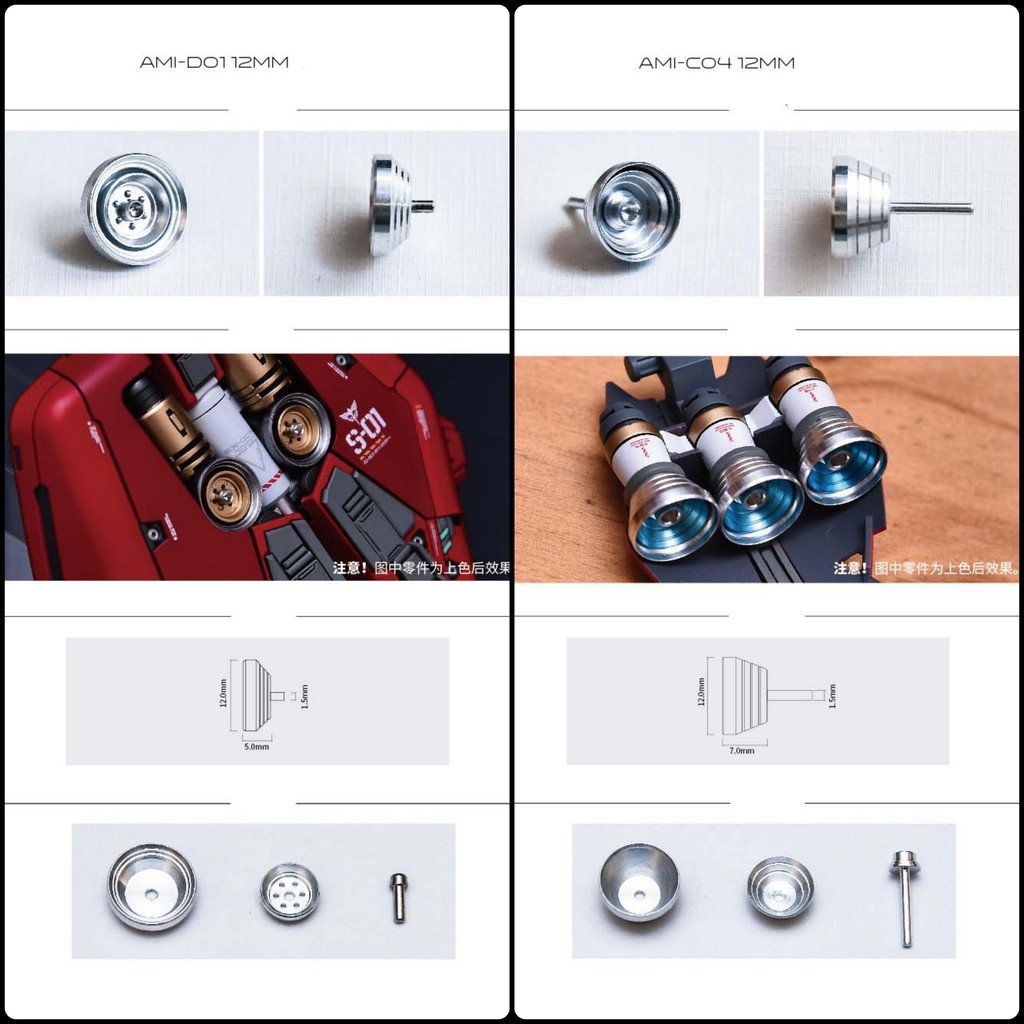 Mô hình Custom Metal Part cho MG 1/100 Sazabi - Anchoret Infinity Dimension