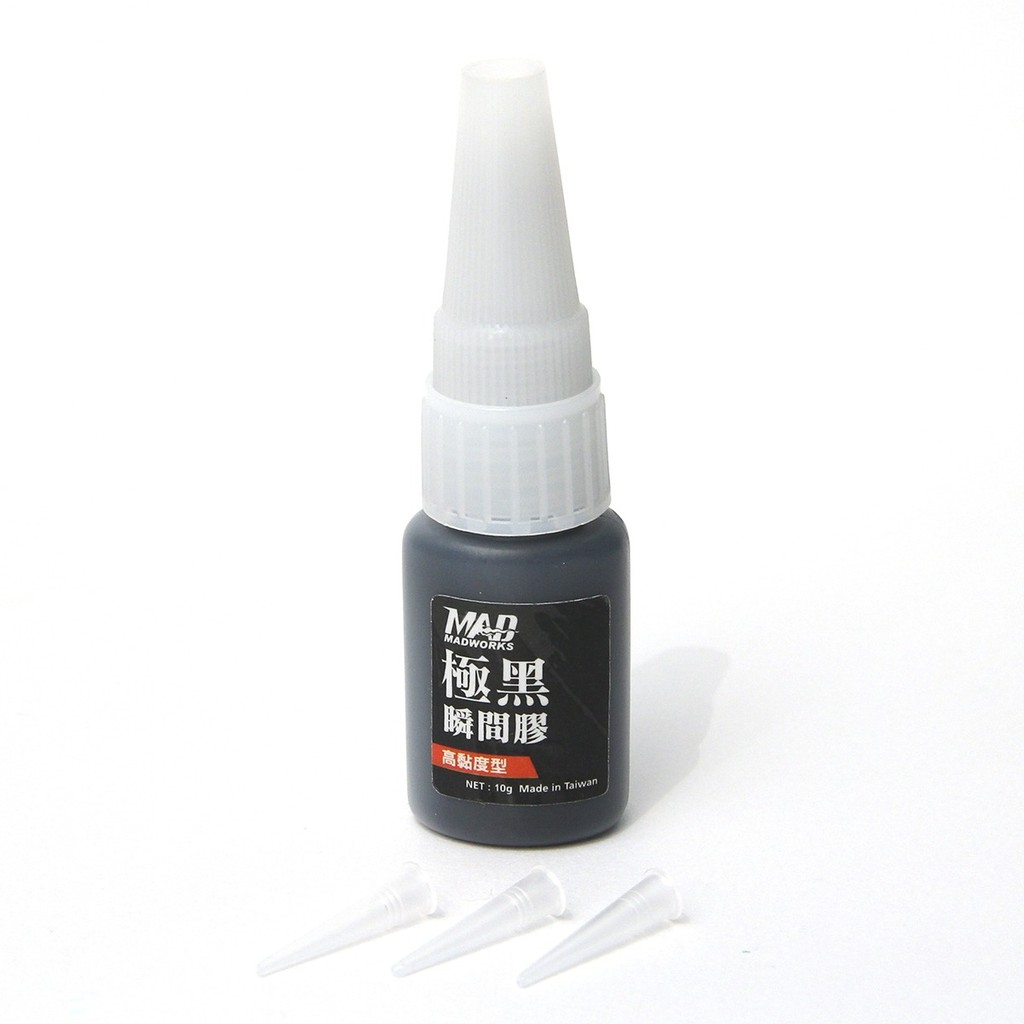 Dụng cụ keo dán mô hình Madwork SUPER GLUE CLEAR / Black (QUICK DRY) putty make seamless