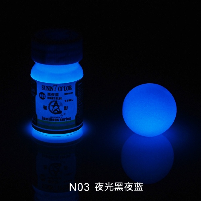 Sơn mô hình mùa dạ quang phát sáng trong đêm paint Luminous color lacquer Sunin Star