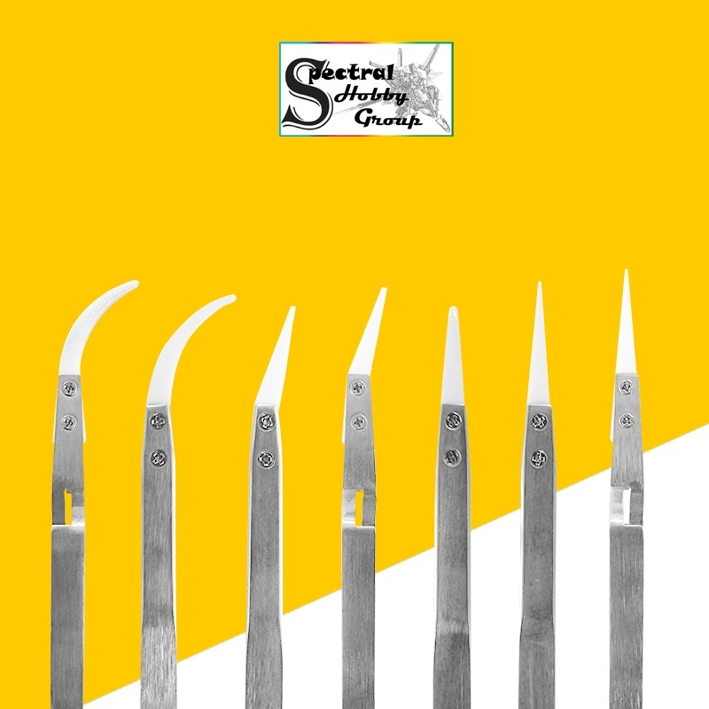 Dụng cụ nhíp cho mô hình / nhịp ngược đầu sứ Ceramic head reverse pointed