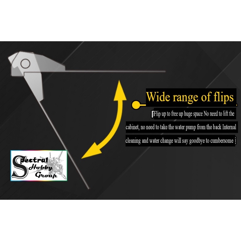 Hộp hút mùi sơn MD Plus thác rèm nước cho mô hình 240W - Water spray paint box (hàng pre-order-inbox khi mua)