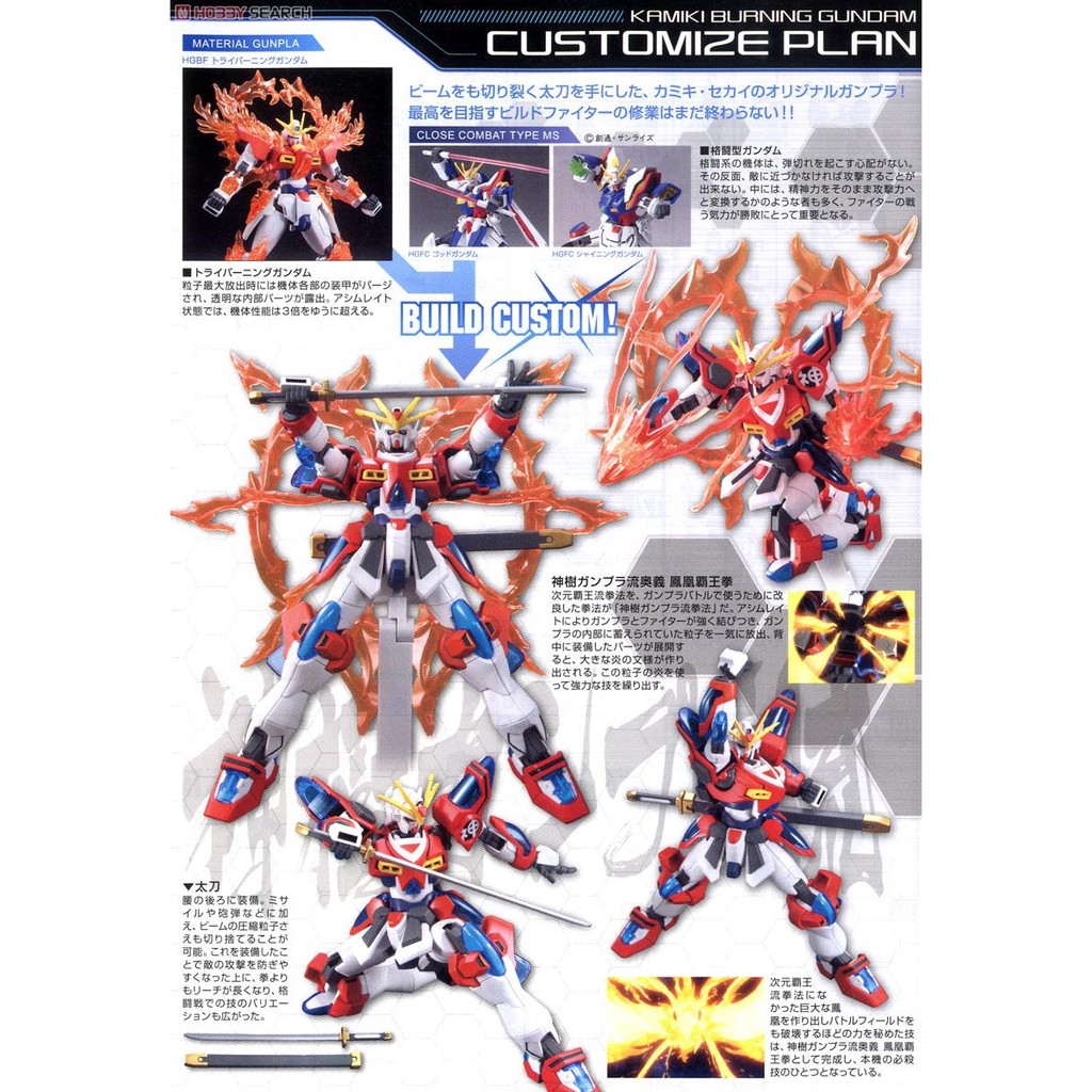 Mô hình lắp ráp HG 1/144 BF Kamiki Burning Gundam HGBF bandai