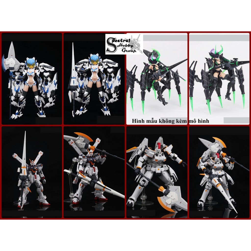 PHụ kiện lắp ráp RG HG Figure Weapon Pack AXE LANCE Battle set Gundam Machine Girl SHF/R