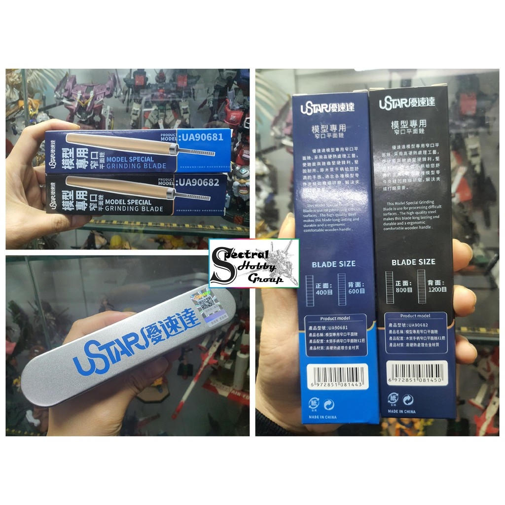 Dụng cụ que dũa nhám mịn mini cho mô hình #400-1200 Grinding Blade 90681 90682 ustar