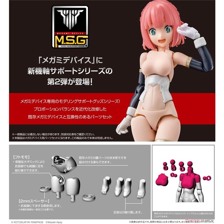 Phụ kiện figure thay thế tăng biên độ củ động Megami Device MSG Girl custom Bottoms - Kotobukiya