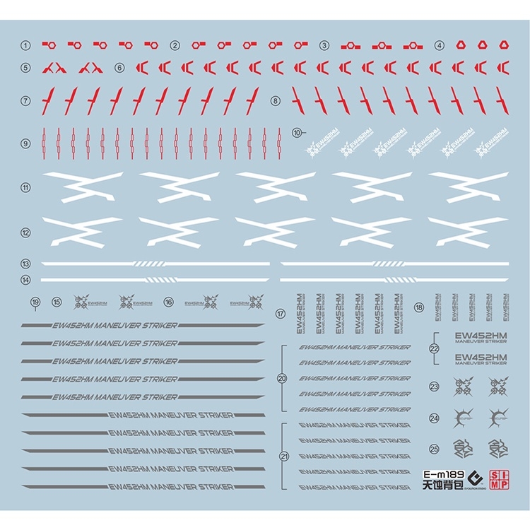 Decal nước dán mô hình MG Gundam Eclipse | EW452HM MANEUVER STRIKER water sticker