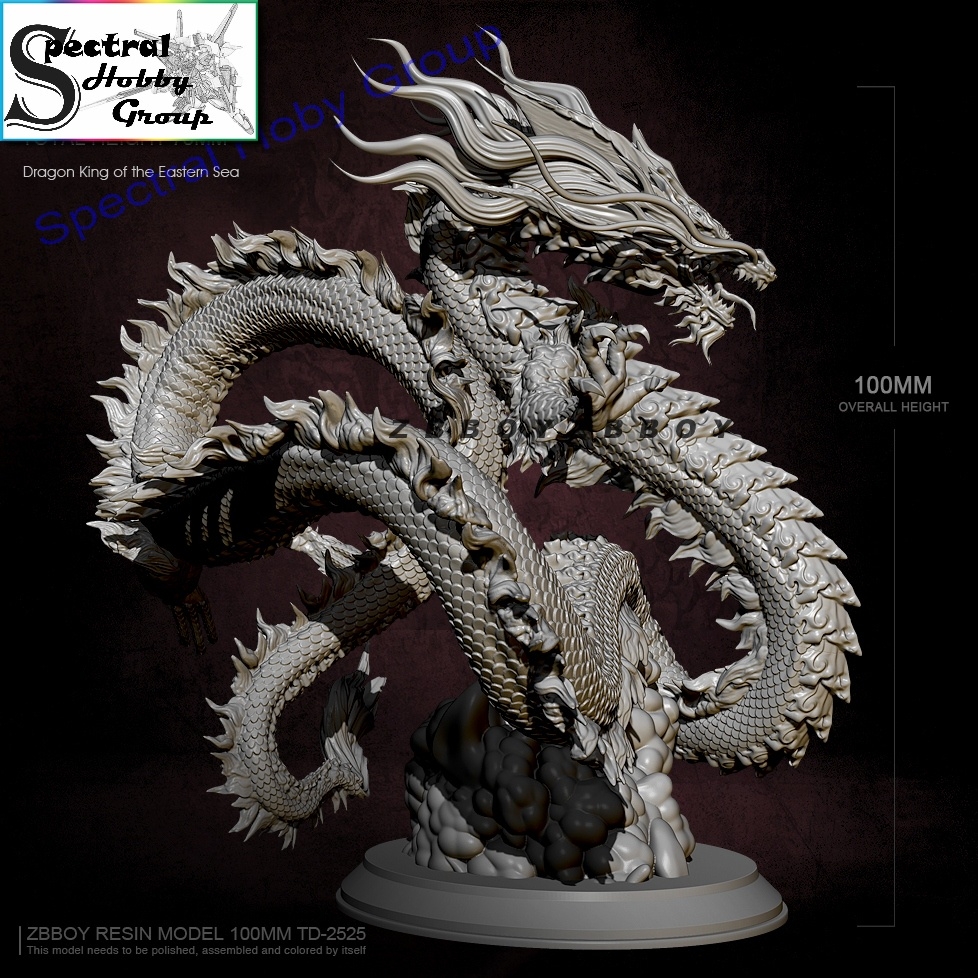 Mô hình nhựa Resin Dragon King Eastern Sea TD2525 100mm