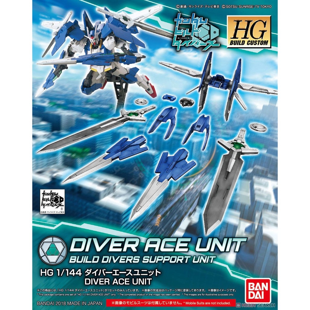 Phụ kiện lắp ghép HG 1/144 Diver Ace Unit  gundam BANDAI HGBC